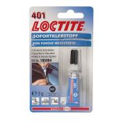 LOCTITE 401 - 3g (uniwersalny klej cyjanoakrylanowy (błyskawiczny), bezbarwny/przezroczysty, blister)