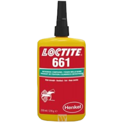 LOCTITE 661 - 250ml (anaerobowy klej do mocowania metalowych części współosiowych, trudno demontowalny, żółty) (IDH.195783)